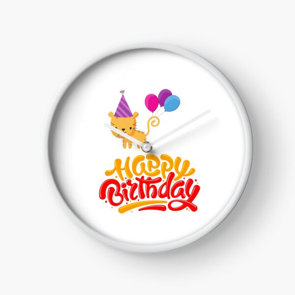 Item preview, Funny Cat happy birthday with balloons designed and sold by Hinny8.