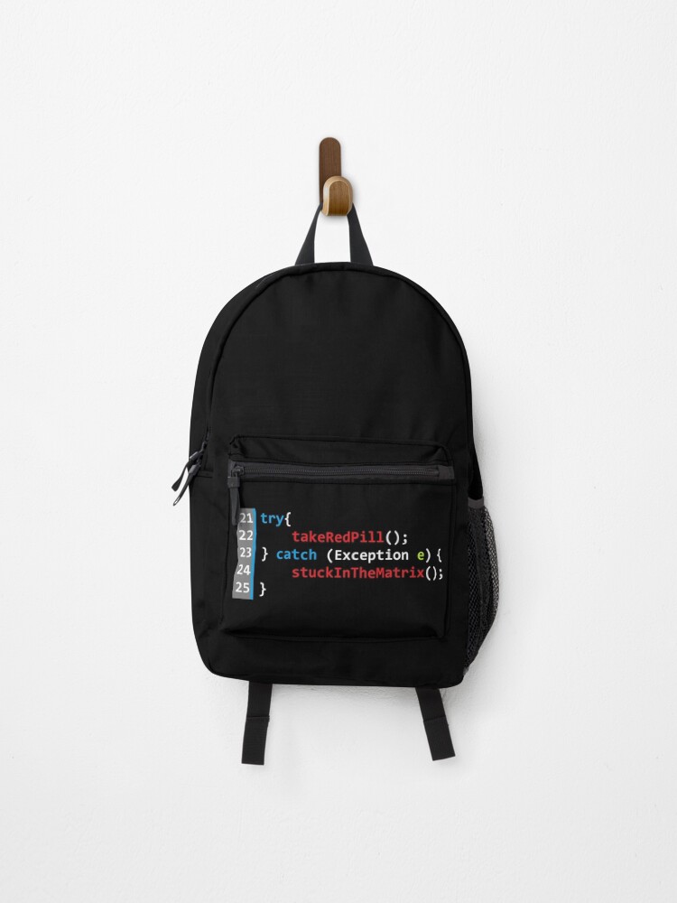 Thumbnail 1 of 3, Backpack, Computer Geek Recover Take Red Pill designed and sold by ComputerGeeksTs.