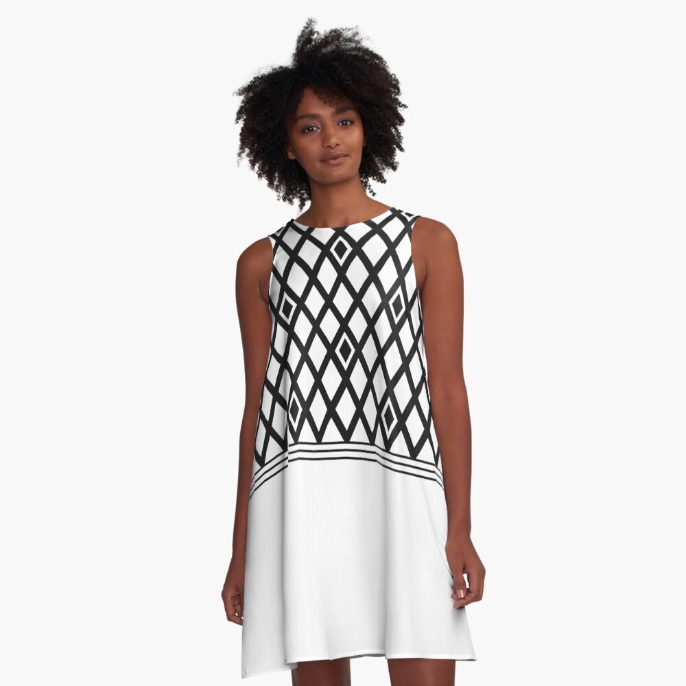 Diamond Decorative A-Line Dress