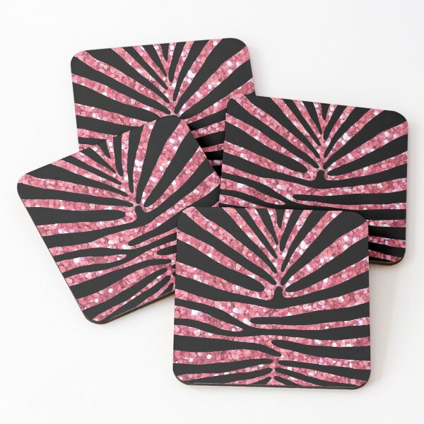 Item preview, Animal Print Zebra Rose Glitter and Black art by Miguel Matos Official designed and sold by MiguelMatosArt.