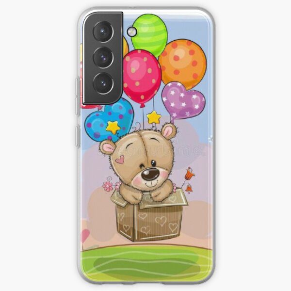 panda birthday with balloon  Samsung Galaxy Soft Case