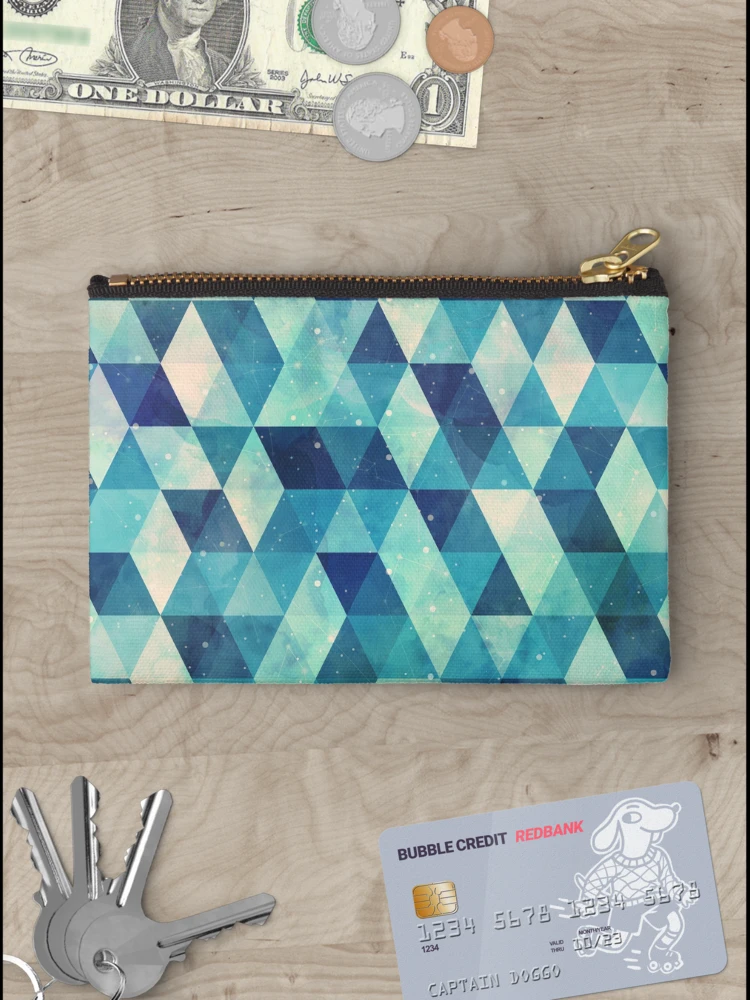 Thumbnail 3 of 4, Zipper Pouch, Triangles Pattern designed and sold by Studio Vickn.