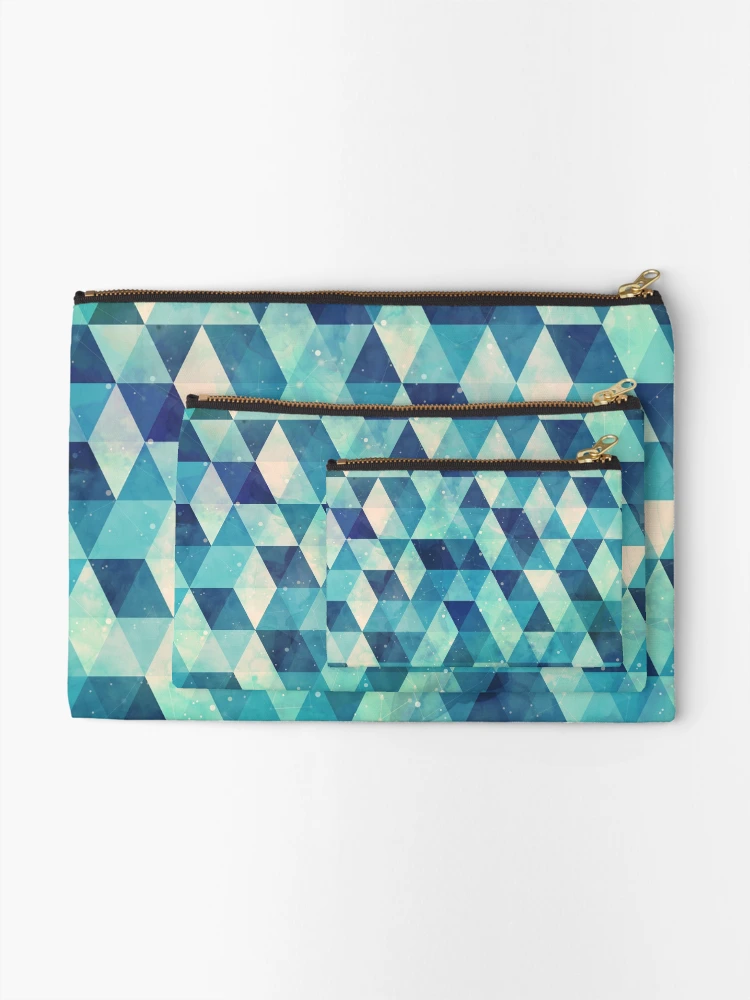 Thumbnail 2 of 4, Zipper Pouch, Triangles Pattern designed and sold by Studio Vickn.