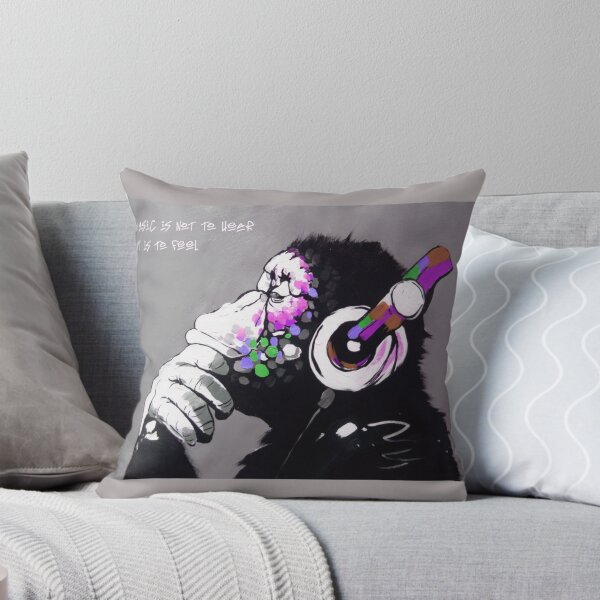 Item preview, Music Is Not To Hear It Is To Feel - Banksy Art & Music Quote designed and sold by CASSNELSON.