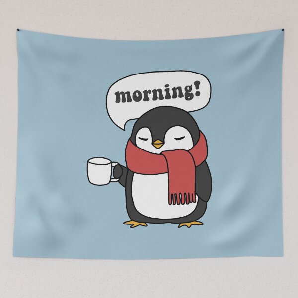 Item preview, Penguin Drinking Coffee designed and sold by Luan Huynh.