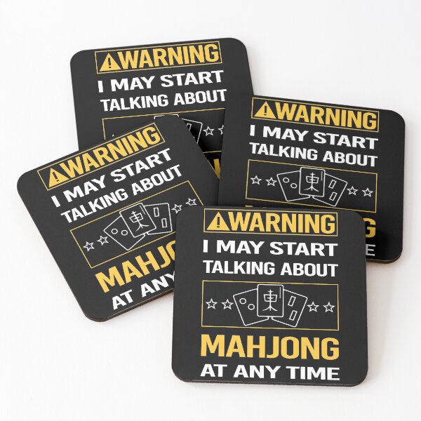Item preview, Funny Warning Mahjong Majong Mah Jong Mah Jongg designed and sold by FulviaContreras.