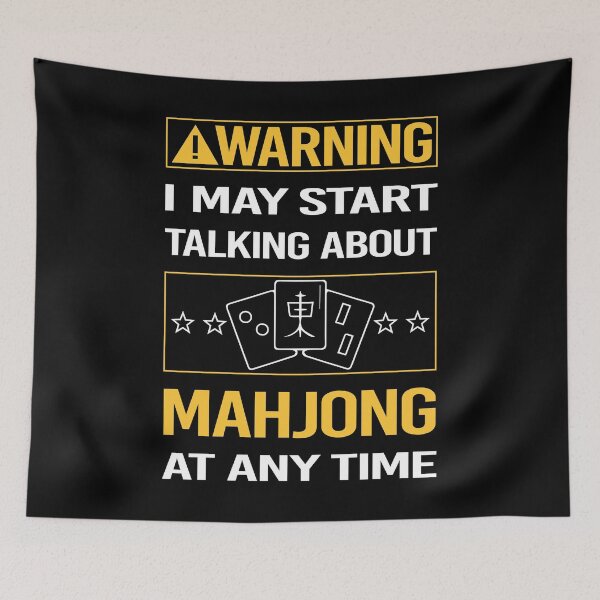 Item preview, Funny Warning Mahjong Majong Mah Jong Mah Jongg designed and sold by FulviaContreras.