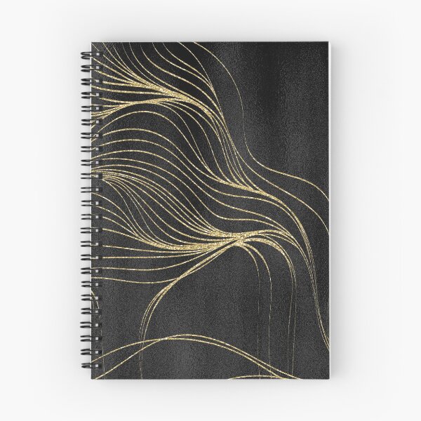 Item preview, Luxury Black Textile Foil Golden Lines designed and sold by Saraartwork.