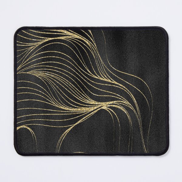 Item preview, Luxury Black Textile Foil Golden Lines designed and sold by Saraartwork.