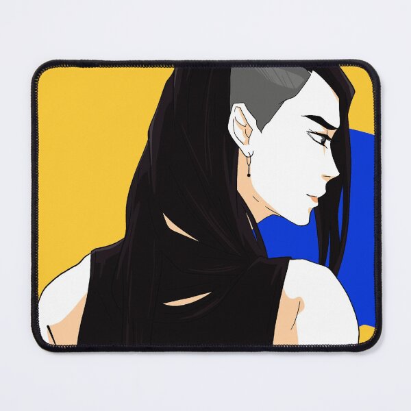 Item preview, Mitsu (Blindfold) on a yellow background with a blue shade by Mashersan designed and sold by Mashersan.