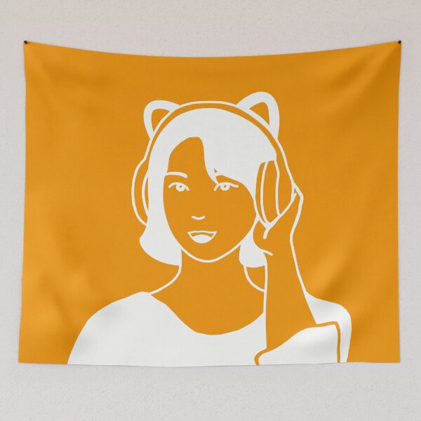 Item preview, The girl listening to music no.6 designed and sold by lovepoem7.