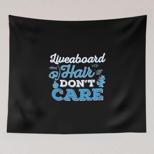 Item preview, Liveaboard Hair Don't Care Scuba Dive Mask Fish designed and sold by StrongShirts.