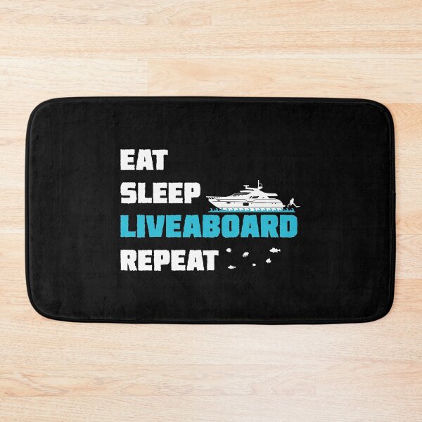 Item preview, Eat Sleep Liveaboard Repeat Scuba Dive Boat Ship designed and sold by StrongShirts.