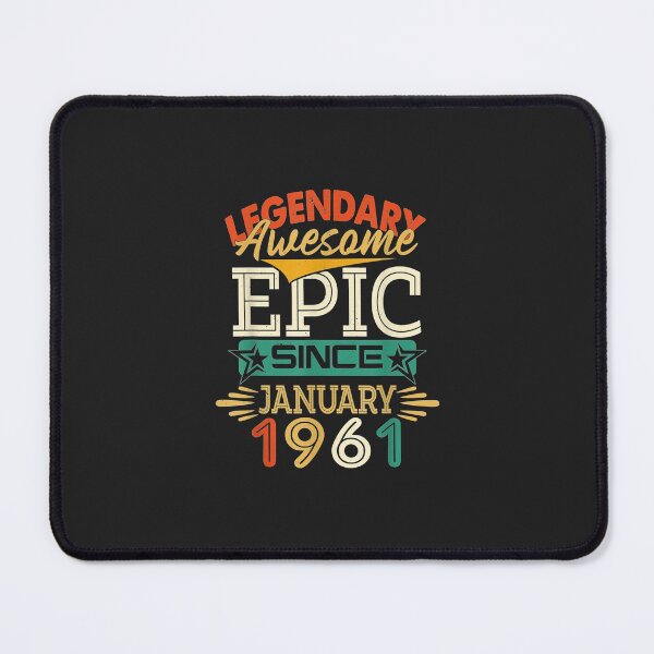 Item preview, Legendary Awesome Epic Since January 1961, 61st Birthday T-Shirt designed and sold by shop   luisant.