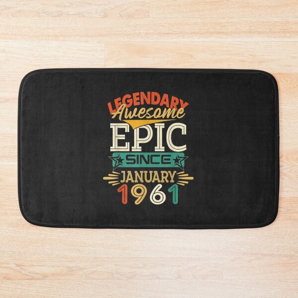 Item preview, Legendary Awesome Epic Since January 1961, 61st Birthday T-Shirt designed and sold by shop   luisant.