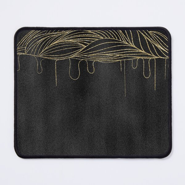 Artikelvorschau, Luxus schwarze Textilfolie Golden Lines Cloud entworfen und verkauft von Saraartwork.