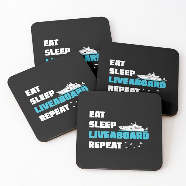 Item preview, Eat Sleep Liveaboard Repeat Scuba Dive Boat Ship designed and sold by StrongShirts.