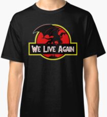 We Live Again - Gargoyles Jurassic Park Classic T-Shirt