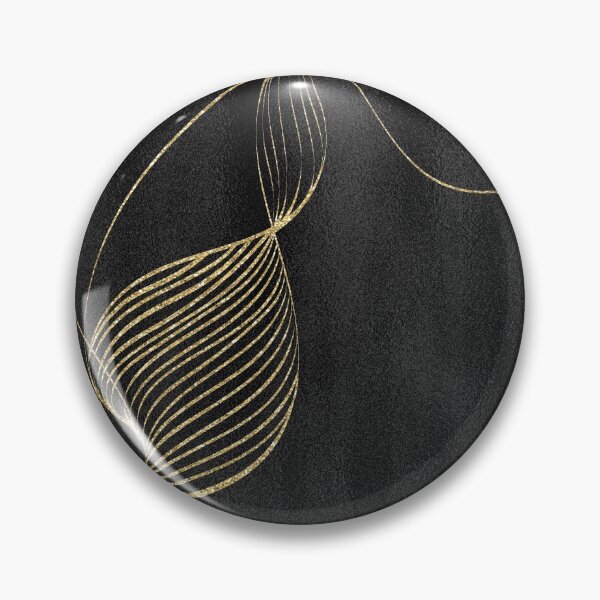 Item preview, Luxury Black Textile Foil Golden Lines Waves designed and sold by Saraartwork.