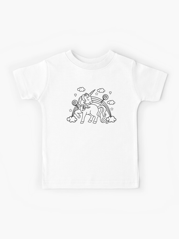 Kids Coloring T-Shirt For Kids Unicorn Painting Shirt T-Shirt Kids Coloring T-Shirt For Kids Unicorn Painting Shirt T-Shirt