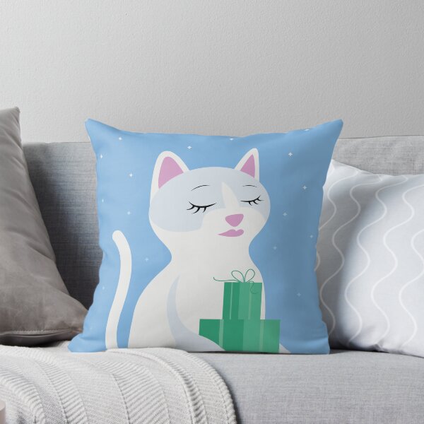 Item preview, Christmas white cat designed and sold by Samuel-Ruhland.