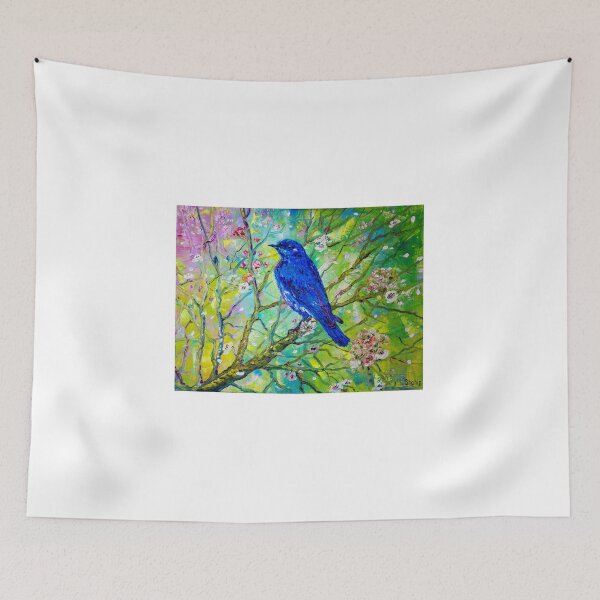 Item preview, Bluebird on a blossoming branch  designed and sold by Natalia_Shchip.