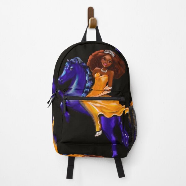 Item preview, Black anime princess on horse ! A beautiful black girl with Afro hair, brown eyes, Cherry pink lips and dark brown skin. Hair love ! designed and sold by Artonmytee.