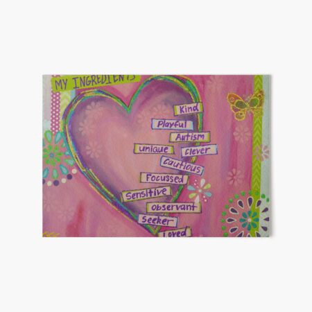 Autism Heart Art Board Print