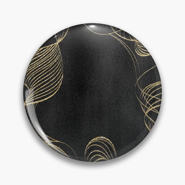 Item preview, Luxury Black Textile Foil Golden Dancing Lines  designed and sold by Saraartwork.
