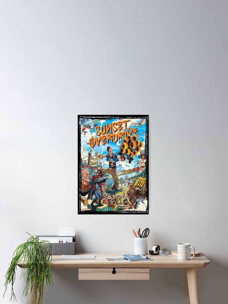 Big Poster Gamer Sunset Overdrive LO04 Tamanho 90x60 cm