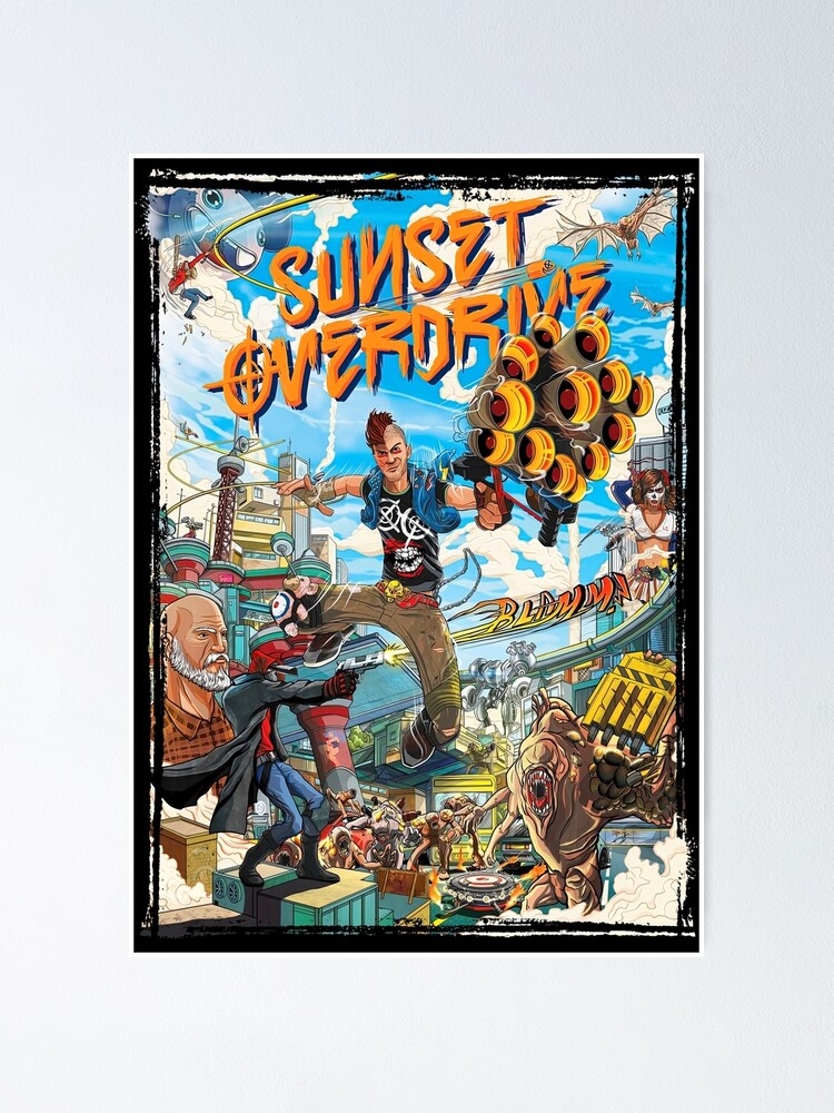  CLASSIC DECOR Poster Game Sunset Overdrive Game Poster Wall Art  Decor Tin Sign - 8 x 12inch: Posters & Prints