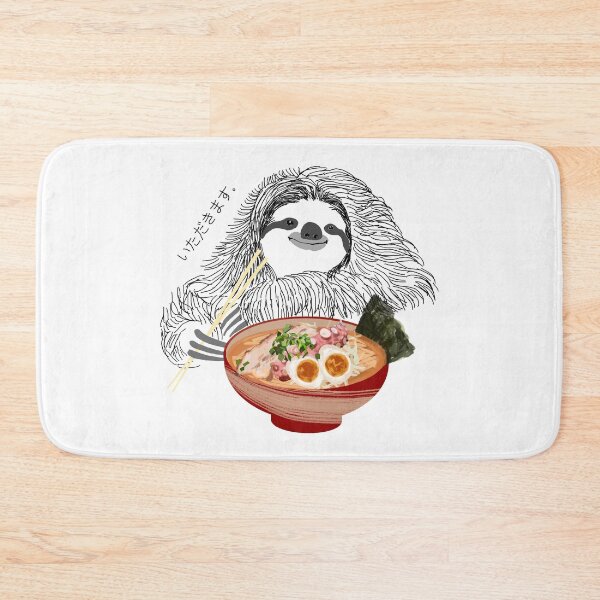 Item preview, sloth eat ramen. itadakimasu designed and sold by JeffPark.
