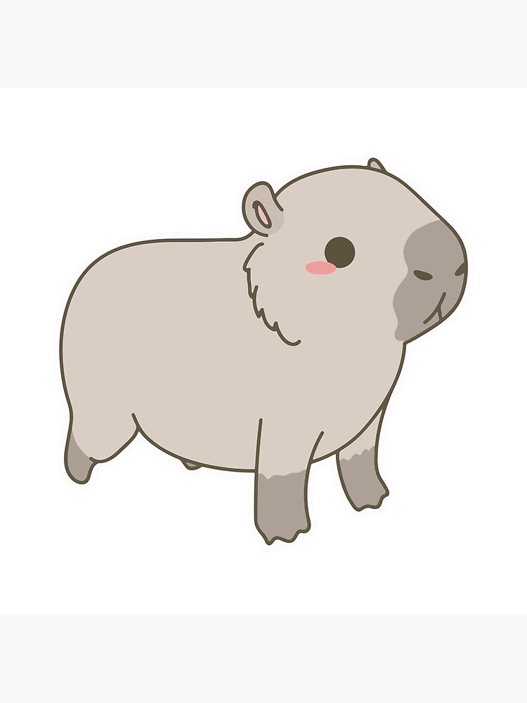 "Cute Kawaii Capybara" Art Print for Sale by redoARTstore Redbubble