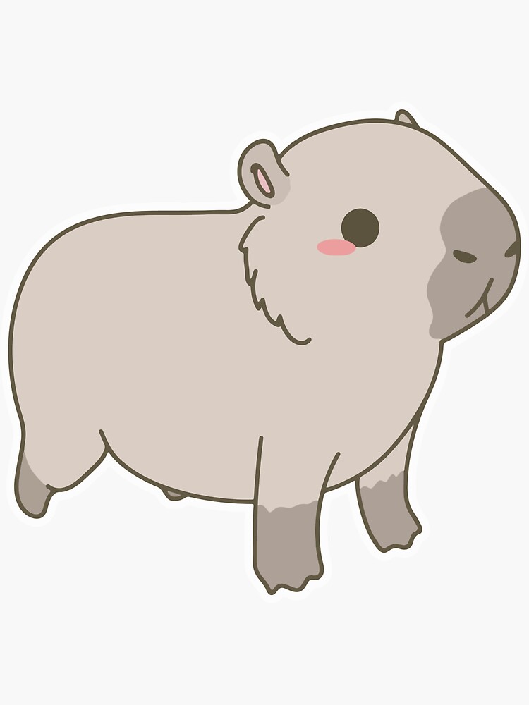 "Cute Kawaii Capybara" Sticker for Sale by redoARTstore Redbubble