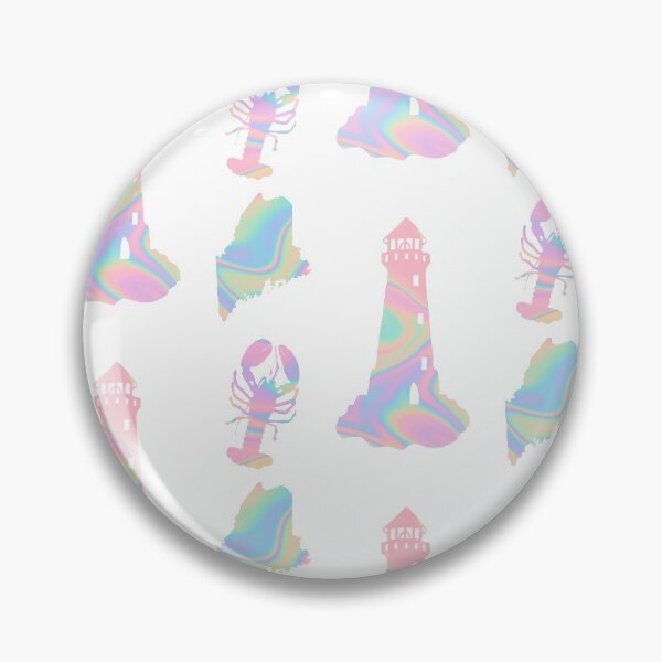 Item preview, Pink Holographic State of Maine Sticker Pack  designed and sold by Dalaura.