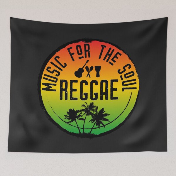 Item preview, Reggae Music Quote Rasta Flag Colours designed and sold by HotHibiscus.