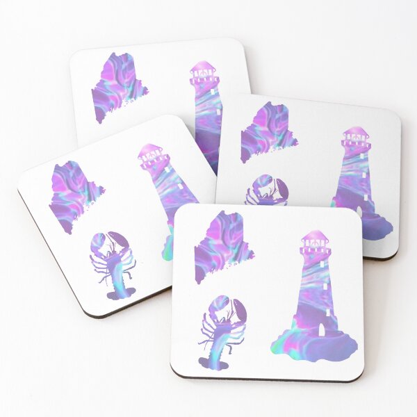 Item preview, Purple Holographic State of Maine Sticker Pack  designed and sold by Dalaura.