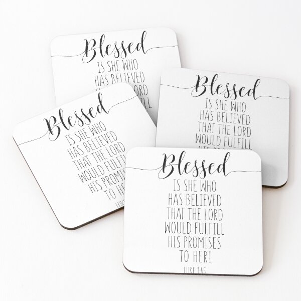 Item preview, Blessed Is She Who Has Believed That The Lord Would Fulfill His Promises To Her, Luke 1:45, Bible Verse, Scripture designed and sold by aenaonartwork.