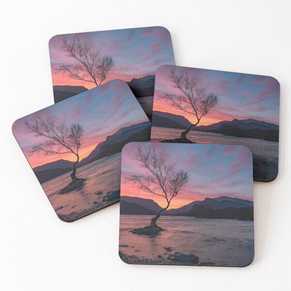 Item preview, Llyn Padarn Sunrise Lake View with Tree designed and sold by Tony North.
