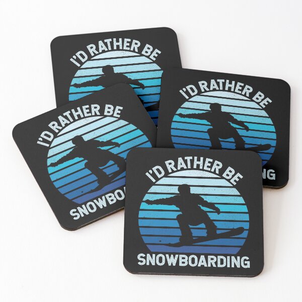 Item preview, I'd Rather Be Snowboarding Vintage Blue Sunset designed and sold by dass-art.