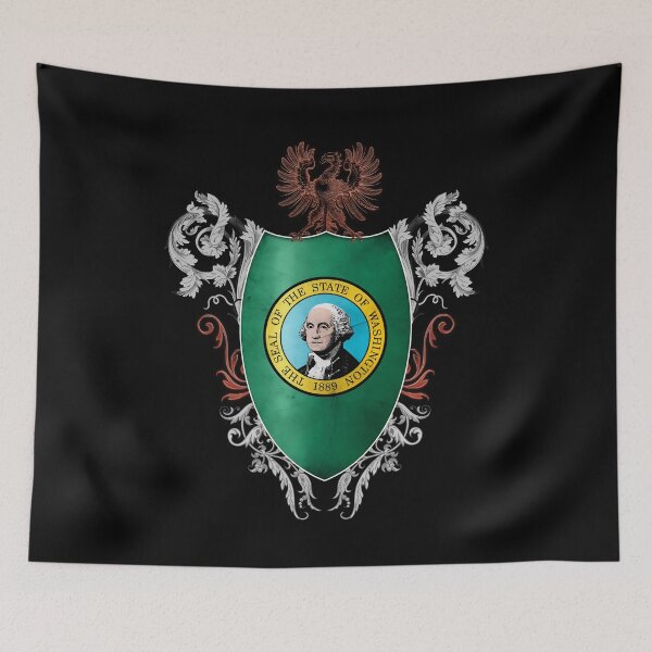 Item preview, Washington flag medieval heraldry coat of arms style designed and sold by ChaosEdits.