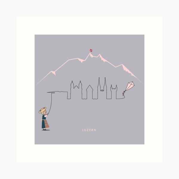 Luzern Skyline Art Print