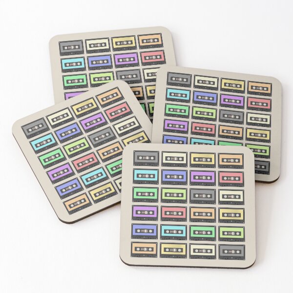 Item preview, Cassette Tape Retro 80's Vintage Rainbow Pastel Colors designed and sold by TrulyEpoque.