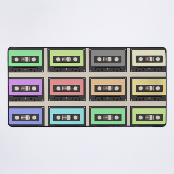 Item preview, Cassette Tape Retro 80's Vintage Rainbow Pastel Colors designed and sold by TrulyEpoque.