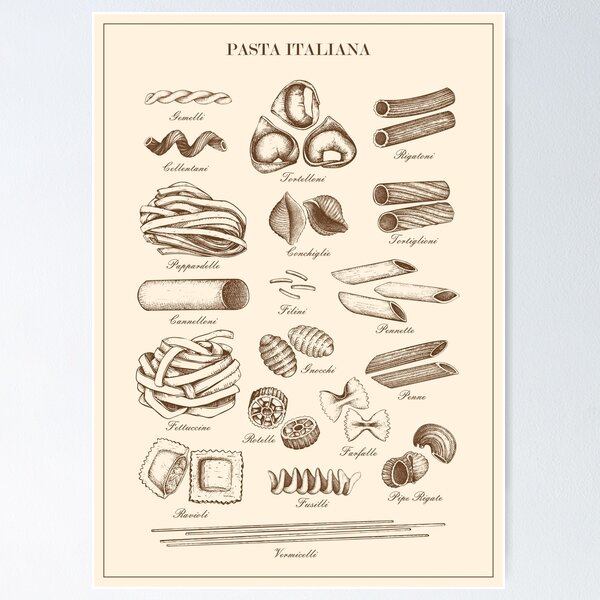 long pasta types infographic the roman foodie
