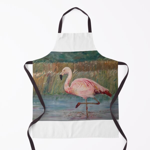 Item preview, Pink flamingo on the Muga River designed and sold by Natalia_Shchip.