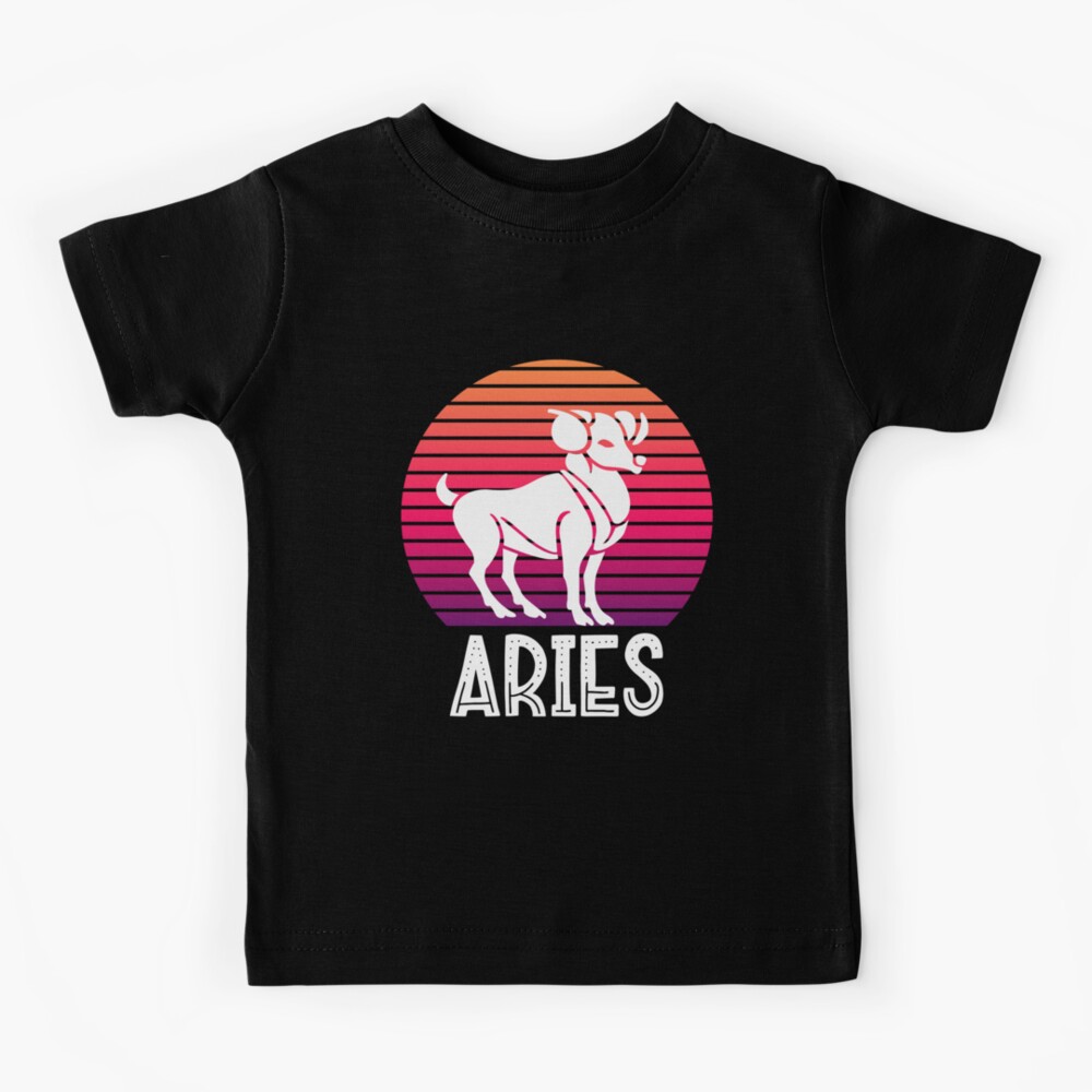 Zodiac Aries Ram Born Between March 21 April 19 Kids T Shirt For Sale By Charjens Redbubble