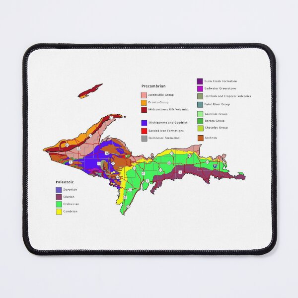 Item preview, Bedrock geology Upper Peninsula Michigan designed and sold by EzrasTrinkets.