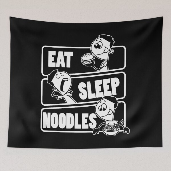 Item preview, Eat Sleep Noodles Repeat - Gift for Noodle lover print designed and sold by theodoros20.