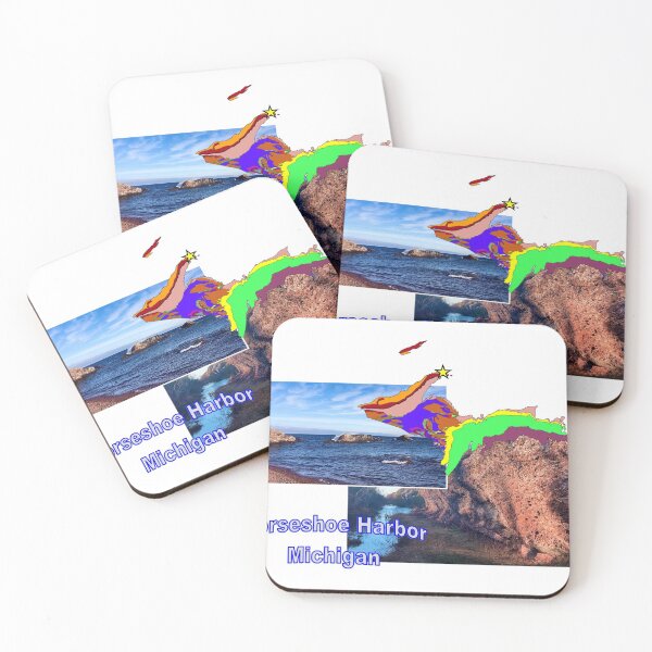 Item preview, Horseshoe Harbor Upper Peninsula Michigan designed and sold by EzrasTrinkets.